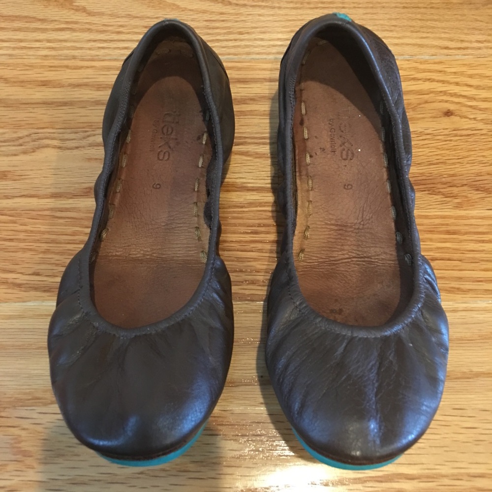 Tieks Chocolate Leather in Size 9